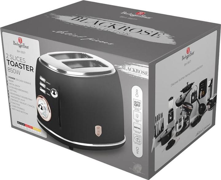 Actual product image BerlingerHaus Haus Toaster Black Rose Collection