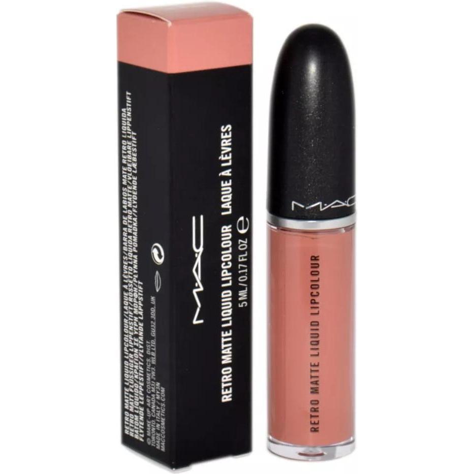 Mac Cosmetics Rosa Rossetto + Lucidalabbra, Retro Matte Liquid Lipcolour (Lady Be Good)