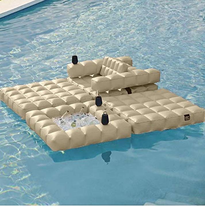 Image du produit Pigro Felice Bar flottante avec 8 verres et refroidisseur de boissons pour piscine