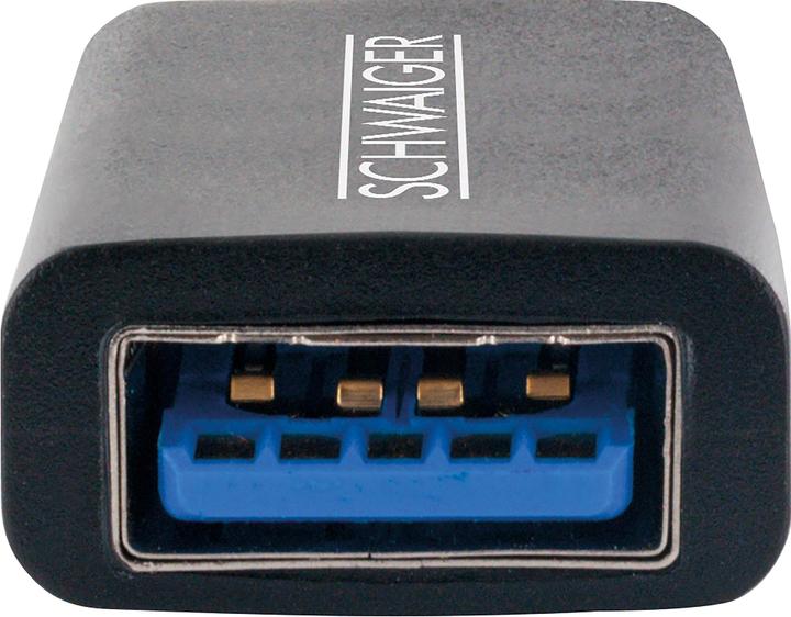Schwaiger Ladeadapter USB3.1C->USB3.0A schwarz