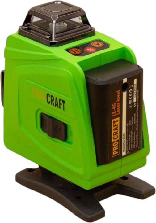 Produktbild Procraft LE-4G Akku Linien- / Kreuzlinienlaser Set 3,7 V 40 m grün selbstnivellierend inkl. Akkus