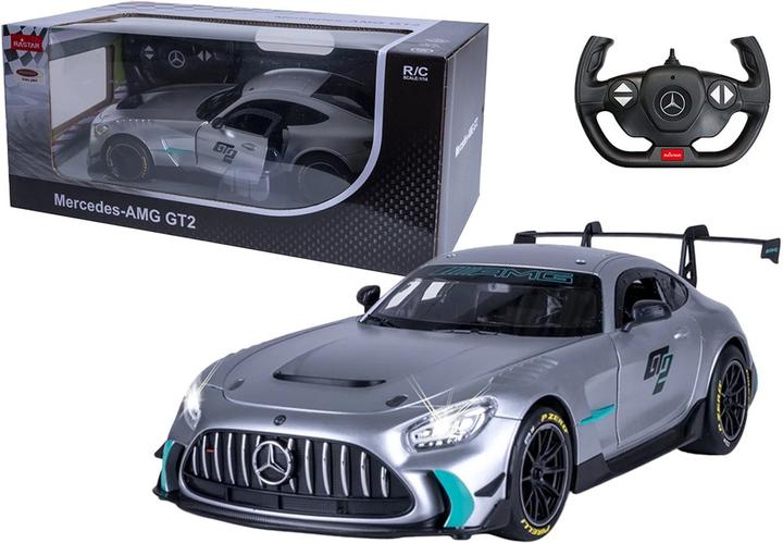 Produktbild Grau Mercedes-AMG GT2 1:14 silber 2,4GHz Tür manuell