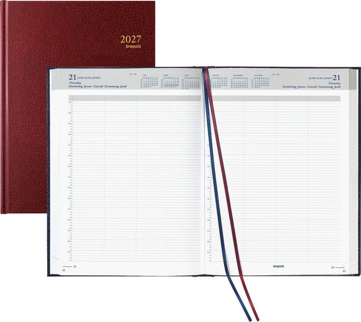 Brepols Agenda Bremax 2 bordeaux 1J/2P (A4)