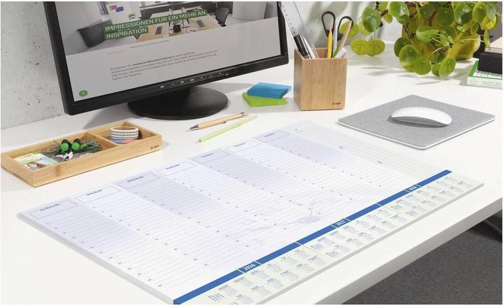 Actual product image Sigel Schreibtischunterlage Time blau/grün Papier 59,5 x 41,0 cm, 30 Blatt