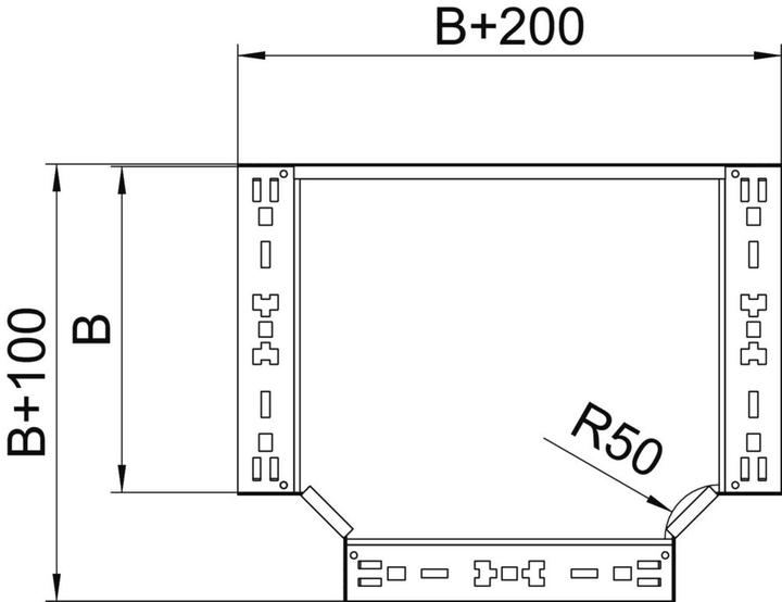 Actual product image OBO Bettermann OBO RTM 150 FS T-branch piece with quick connection 110x500