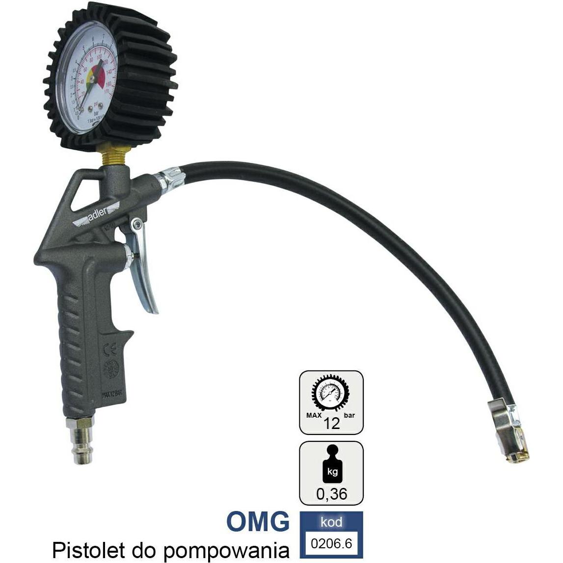 Adler, Zubehör Druckluftwerkzeug, Pistolet Do Pompowania Omg