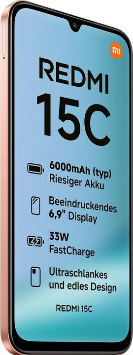 Actual product image Xiaomi Redmi 15C (128 GB, Twilight Orange, 6.90", Dual SIM, 4G)