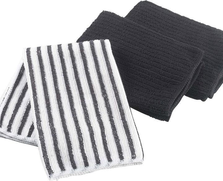 Schwarz uni, Schwarz/Weiss Streifen