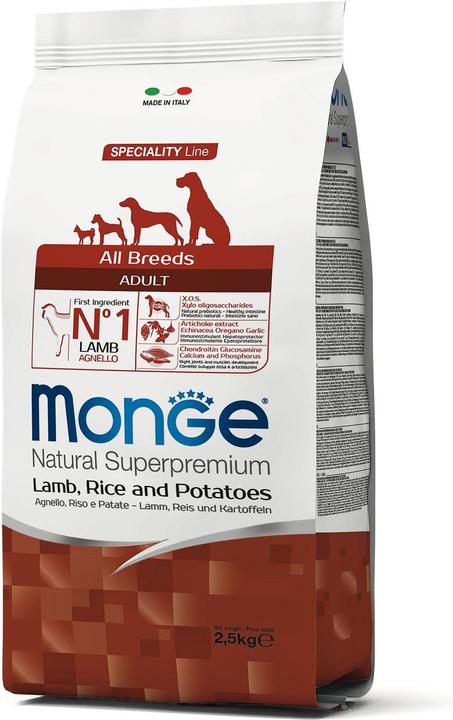 Actual product image Monge Speciality Line All Breeds Adult Lamb, Rice & Potatoes (Adult, 4 pcs., 2500 g)