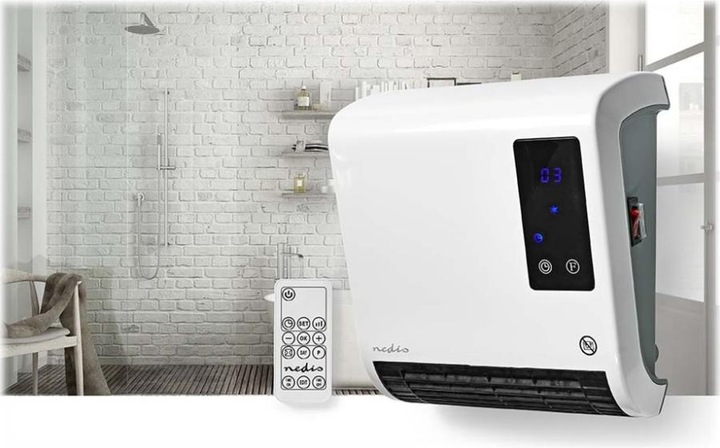 Immagine prodotto Nedis HTBA20WT Termoventilatore in ceramica 20m² Bianco, Grigio (2000 W)