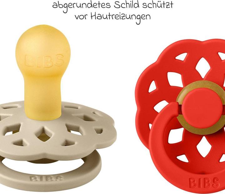 Produktbild Bibs Boheme 2 PACK Latex Round 0-6m Vanilla Candy Apple (2x, 0 - 6 Monate)