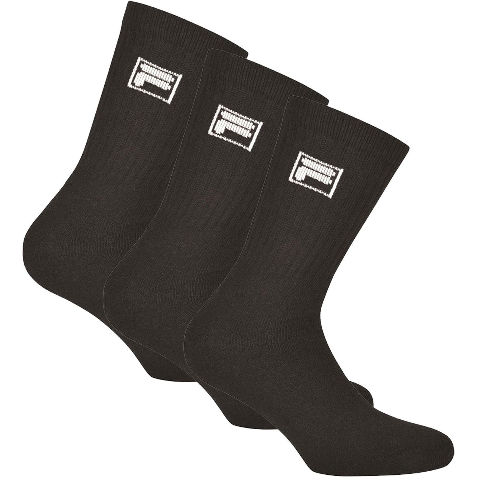 Thumbnail - FILA, Herren, Socken, Tennis Socks 3 Pairs Per Pack, Schwarz, (3er Pack, 43 - 46)