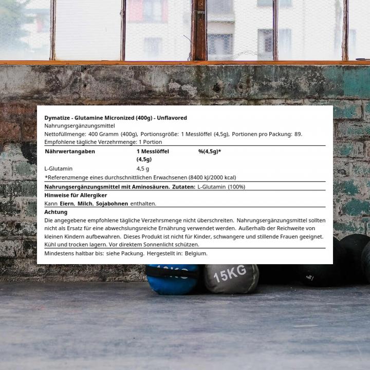 Produktbild Dymatize Glutamine Miconized (Neutral, 1 Stk., 400 g)