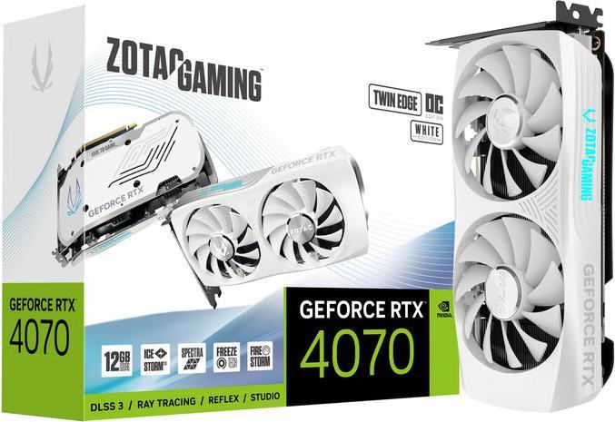 Immagine prodotto Zotac GeForce RTX 4070 Twin Edge OC White Edition (12 GB)