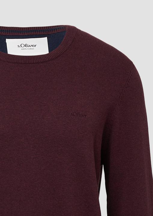 Produktbild s.Oliver Strickpullover Baumwollpullover mit Logo-Stickerei (XL)
