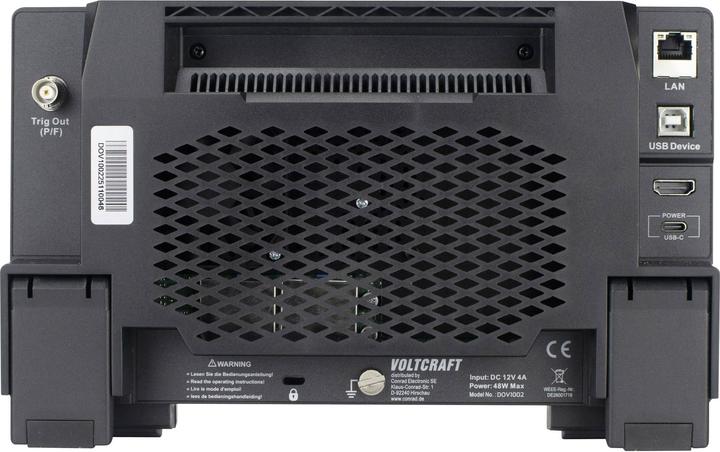 Immagine prodotto Voltcraft DOV1002 Digital-Oszilloskop 100 MHz 2-Kanal 1.25 GSa/s 50 Mpts 12 Bit (CAT II)