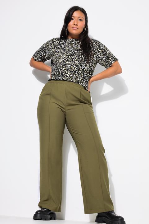 Actual product image Studio Untold Elastic Waist Side Stripe Wide Leg Pant (56)