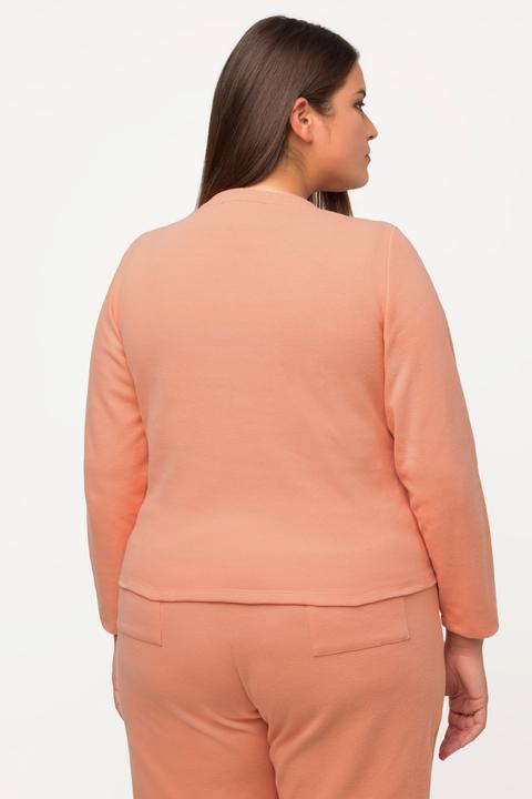 Actual product image Ulla Popken Eco Cotton Wrap Effect Cropped Sweatshirt (56)