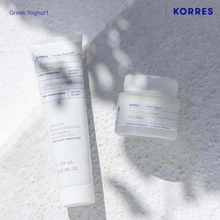Immagine prodotto Korres Crema detergente schiumogena allo yogurt greco (Salviette detergenti per il viso, 150 ml)