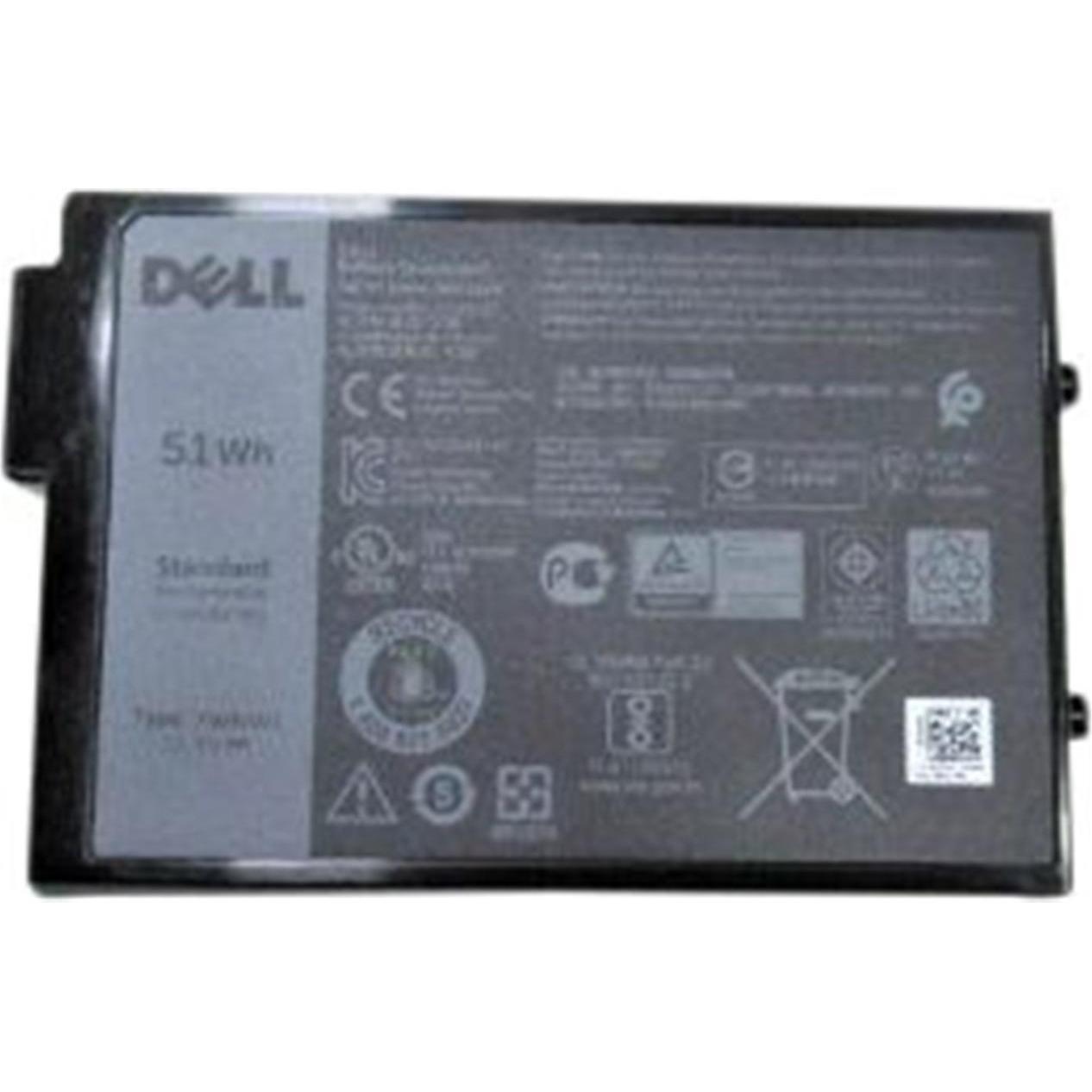 Dell Battery, 51WHR, 3 Cell (3 Zellen), Notebook Akku, Schwarz