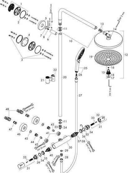 Produktbild hansgrohe Showerpipe RAINDANCE SELECT S 240 2jet