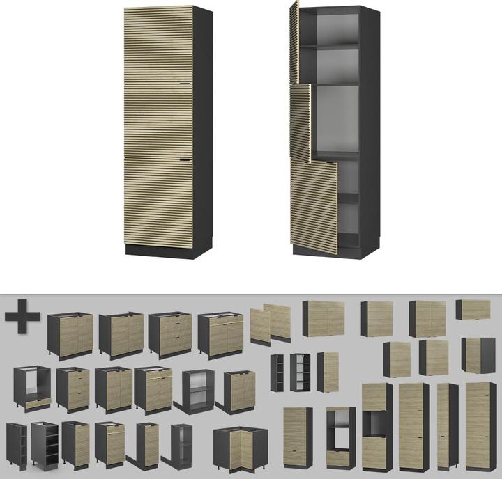 Produktbild Vicco Herdumbauschrank Fame-Line (60 x 58.10 x 206.80 cm)