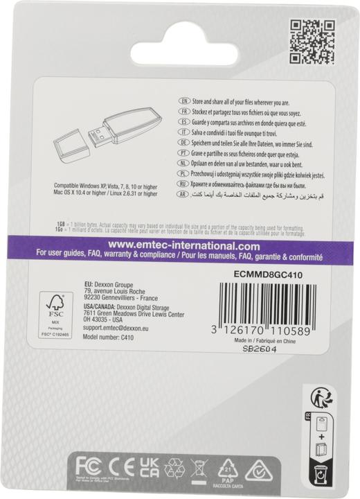 Produktbild Emtec C410 Color Mix (8 GB, USB-A)