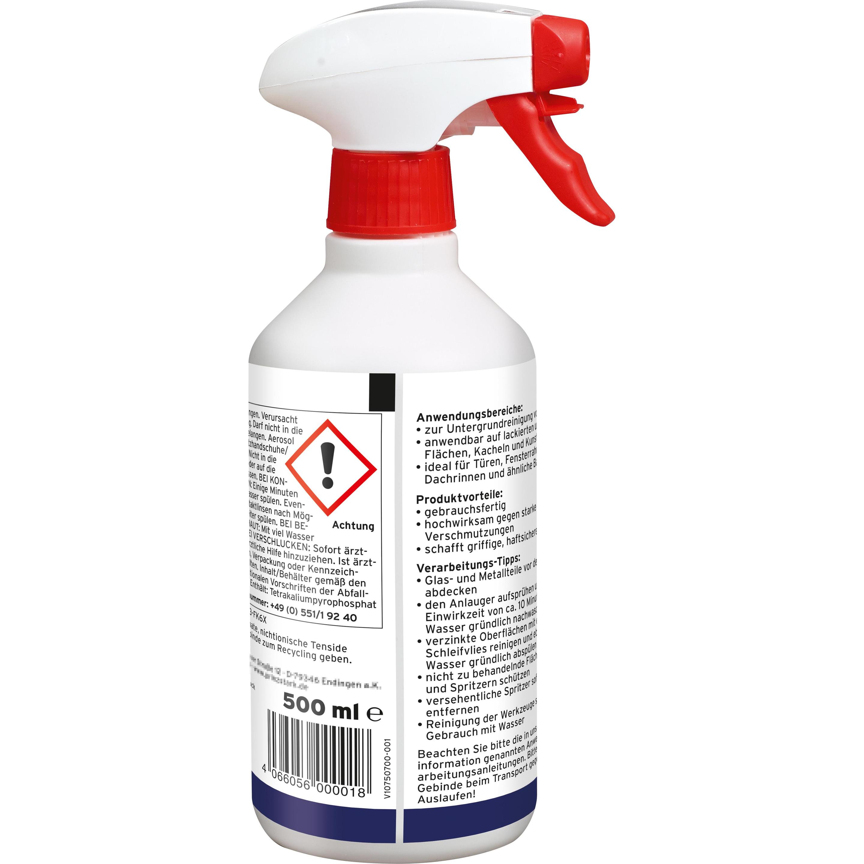 Thumbnail - Plid Anlauger Entfetter 0,5L / löst Fett Schmutz Nikotin schafft griffige Untergründe, Reinigungsmittel, Transparent