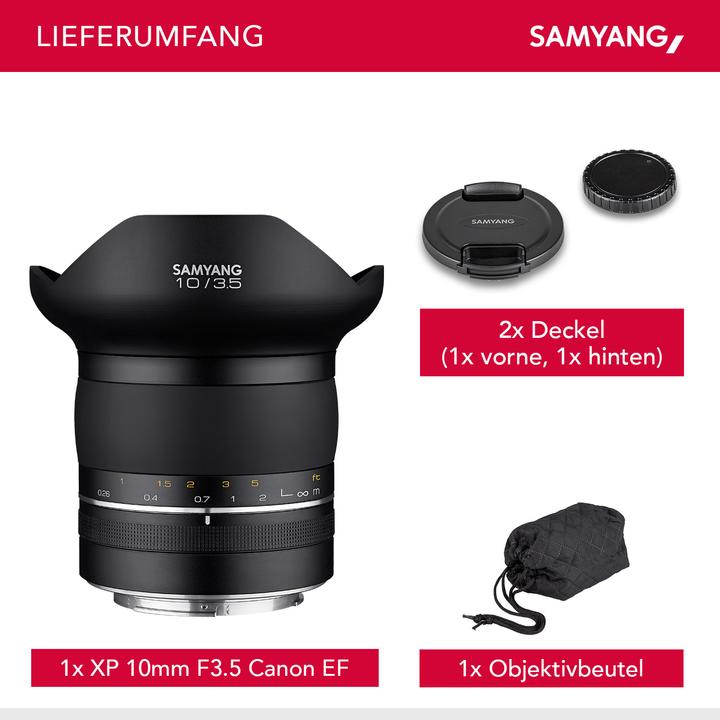 Actual product image Samyang XP 10mm f/3.5 Canon EF (Canon EF, APS-C / DX, full size)