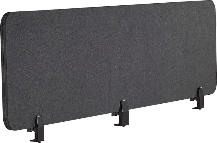 Beliani Desk divider dark grey 180 x 40 cm WALLY