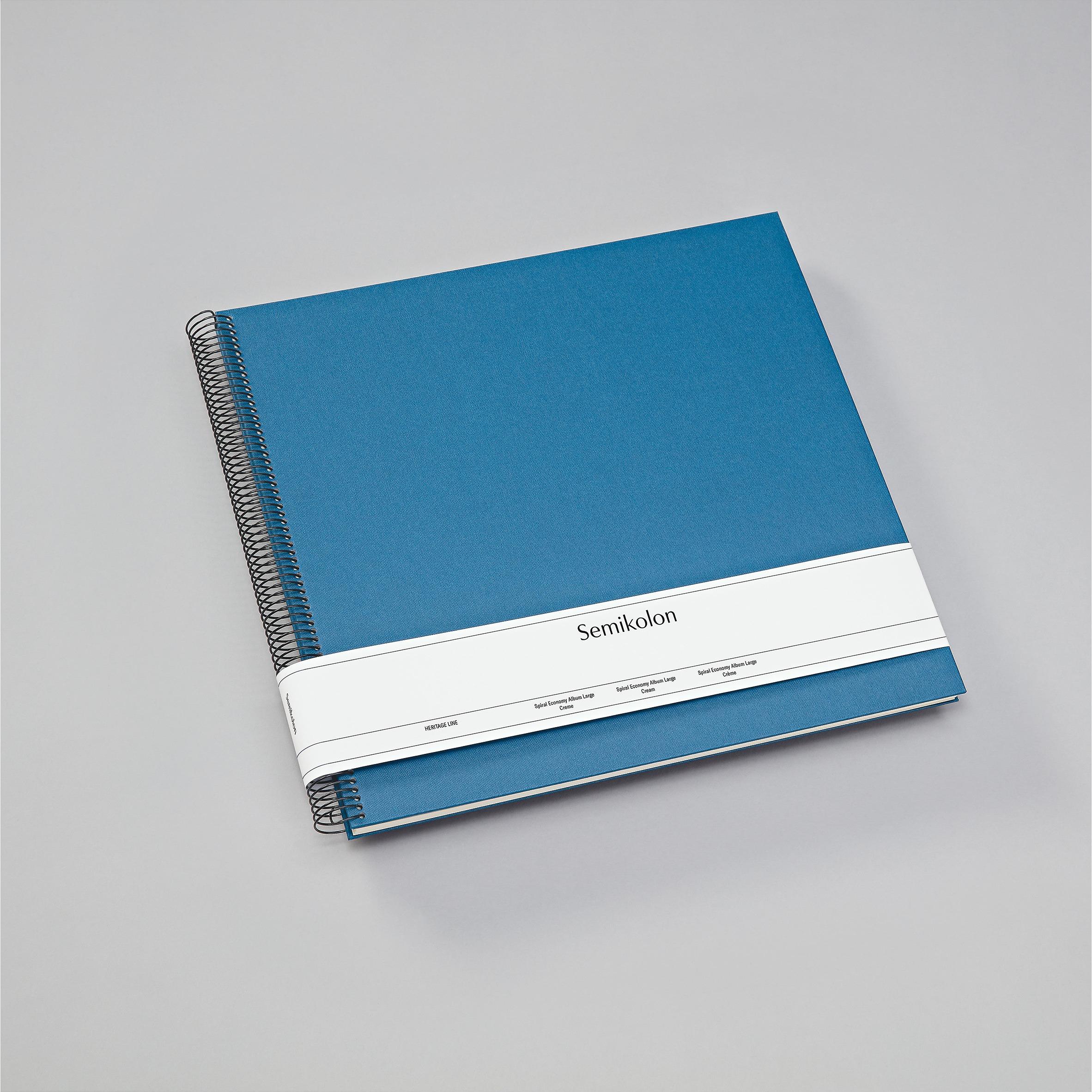 Thumbnail - Semikolon, Fotoalbum, FOTORINGBUCH 34x32 25bWEISS AZZURRO (13 x 18 cm, 10 x 15 cm, 9 x 13 cm)
