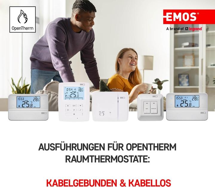 Produktbild Emos OpenTherm Raumthermostat P5611OT, programmierbar, kabellos