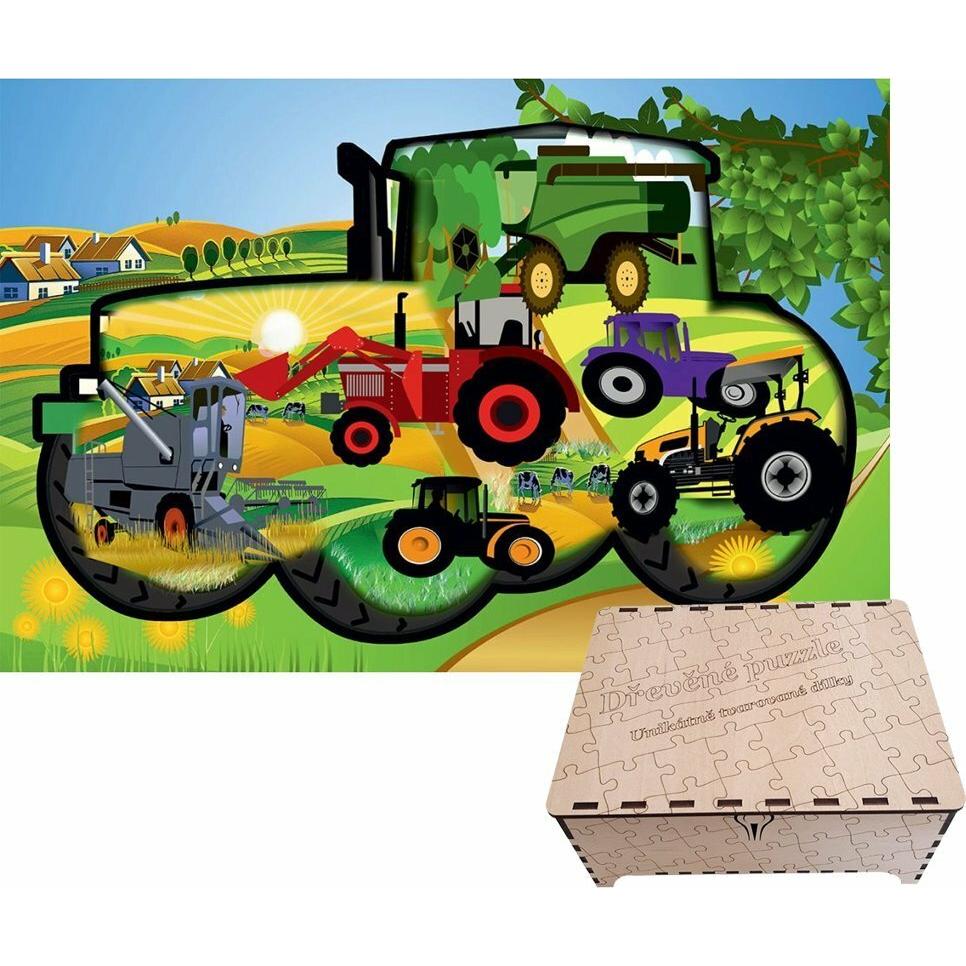 Thumbnail - Fa Lixen Holzpuzzle Traktor XL 446 Teile im Geschenkkarton