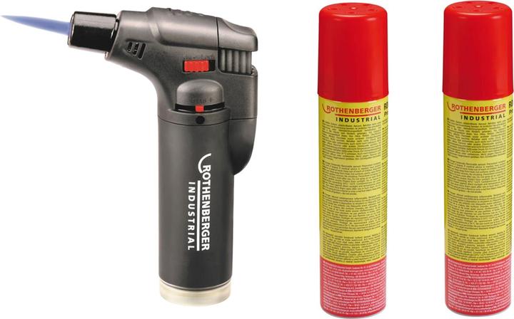 Rothenberger Industrial Universal Gasbrenner inkl. 2x Rofill Super 100 ml