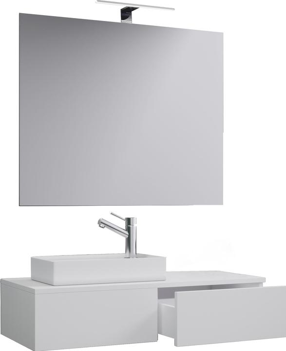 Actual product image VCM 3-piece guest toilet wash place washbasin Gudas mirror