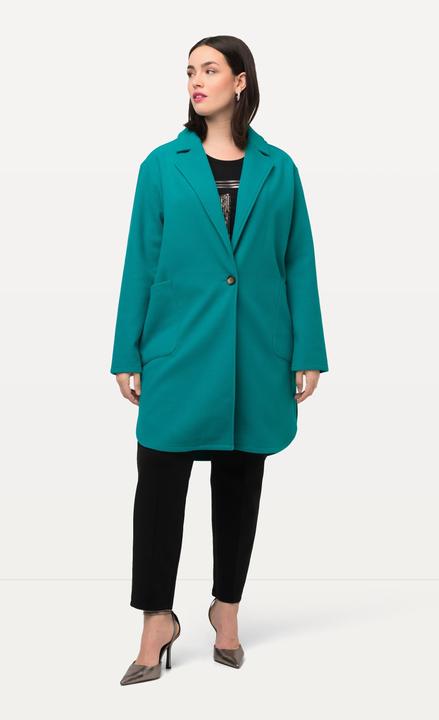Produktbild Ulla Popken Sweatmantel, Reverskragen, Oversized, Seitenschlitze (56)
