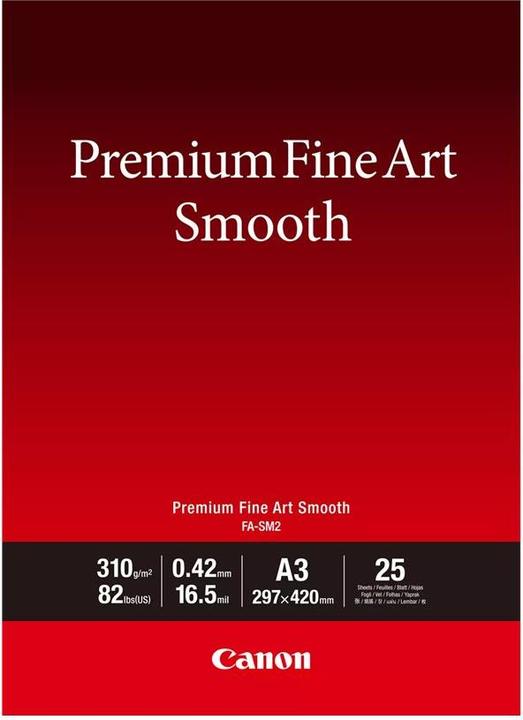 Image du produit Canon FA-SM 2 Premium FineArt Smooth A 3, 25 feuilles, 310 g (310 g/m², A3, 25 pcs)