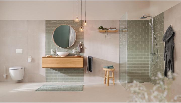 Immagine prodotto tesa MOON WHITE Distributore di sapone con soluzione adesiva senza forare