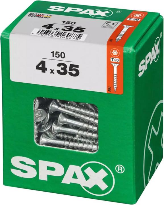 Produktbild Spax DIY Universal Senkkopf T-STAR plus TGW WIROX A9J 4x35 L 150 St. (150 Schrauben pro Stück)