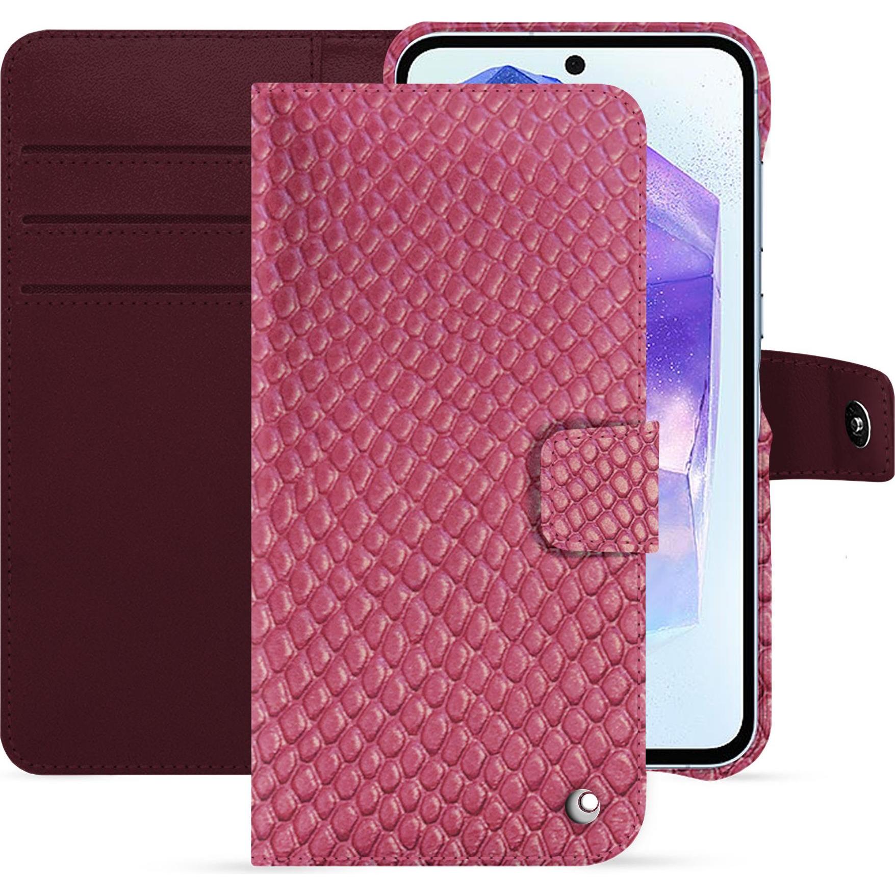 Noreve Lederschutzhülle Samsung Galaxy A55 (Samsung Galaxy A55), Smartphone Hülle, Rosa