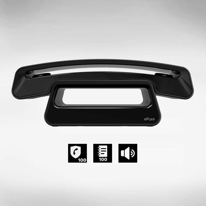 Actual product image Alcatel Epure Iconic black - Easy-to-use cordless DECT design phone, with handsfree function