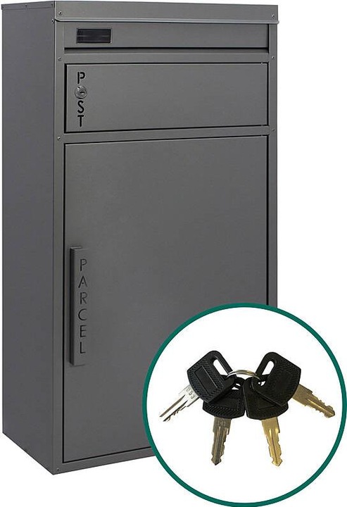 Produktbild SafePost 65 TIAMAT Paketbox silbergrau + 4 Schl.