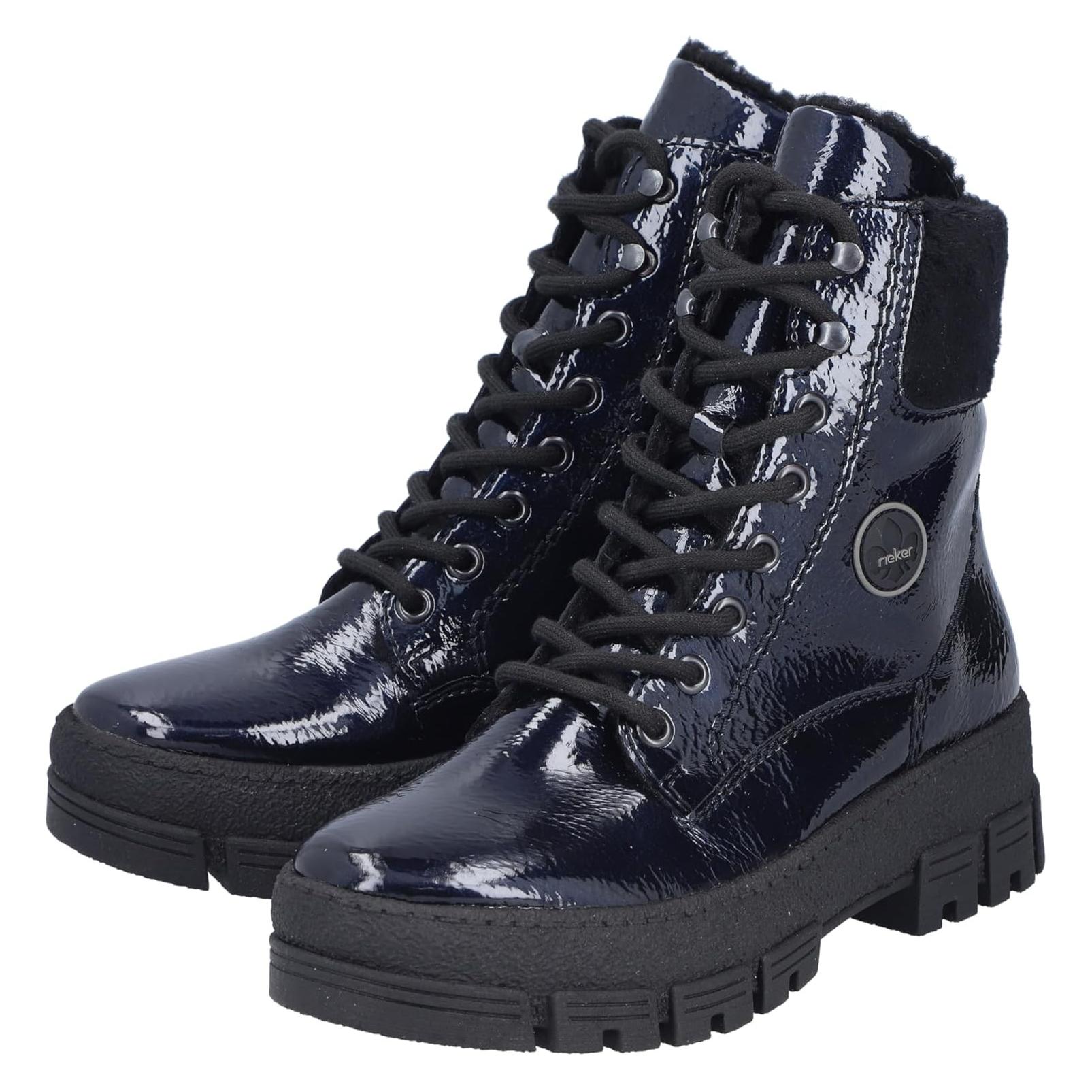 Rieker, Damen, Boots + Stiefel, Stivaletti, Blau, (42)