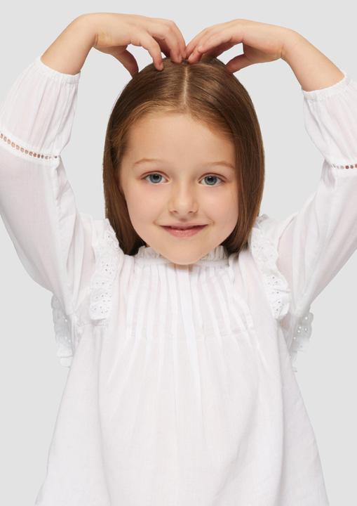 Image du produit S.Oliver Bluse Bluse mit Lochstickerei und Rüschen (140)