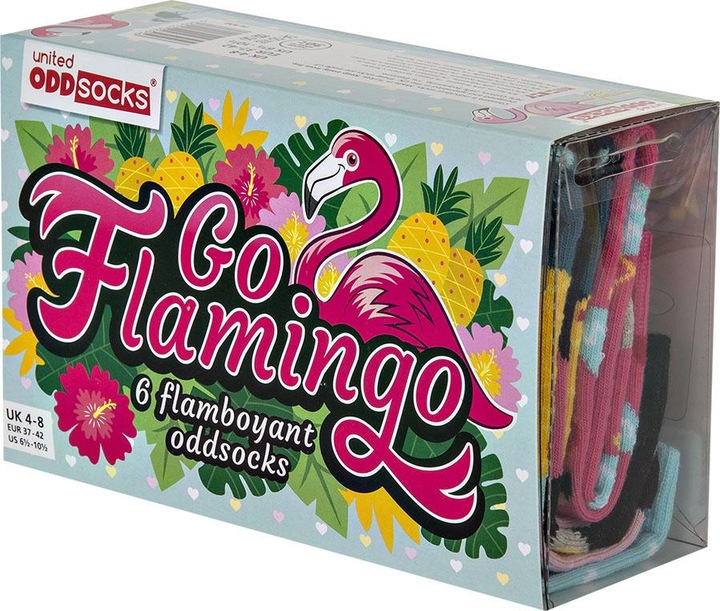 Actual product image United Oddsocks Go Flamingo (pack of 3, 37 - 42)