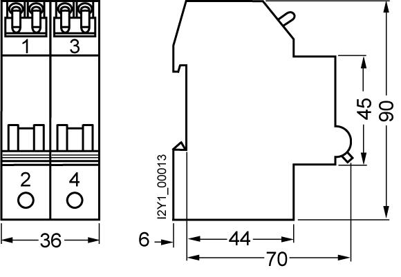 Produktbild Siemens Sicherungsautomat Typ B, 16A 2-polig