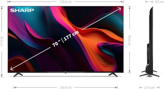 Produktbild Sharp 70GL4260 schwarz (70", LED, 4K)