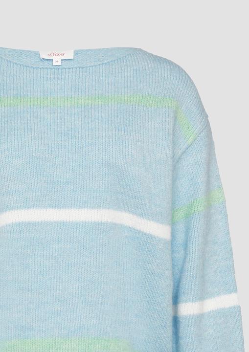 Produktbild S.Oliver Strickpullover Gestreifter Strickpullover mit Rollkante (40)