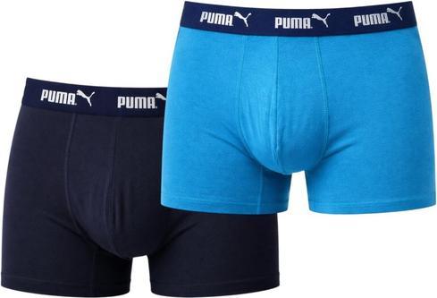 Puma Elements Herren Basic-Boxershorts, 2Er-Pack, Blau (L, 2er Pack)