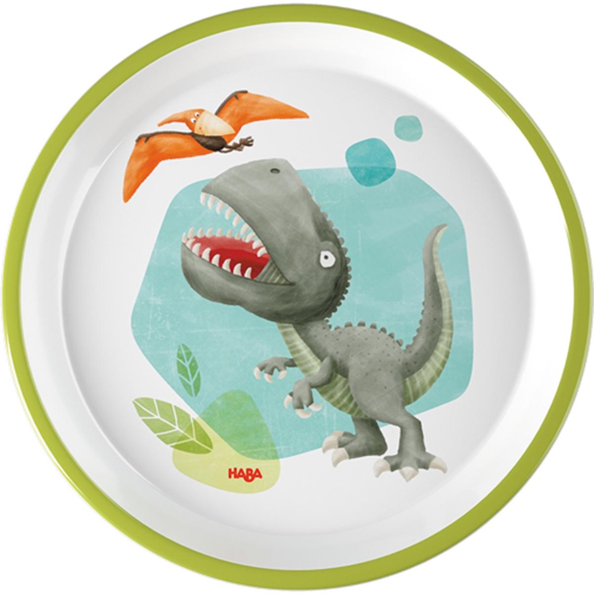 Haba, Kindergeschirr + Kinderbesteck, Dinos